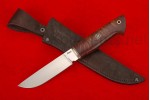 Нож Сталкер (сталь Elmax, нейзильбер, стабилизированная карельская береза, мозаичный пин)
